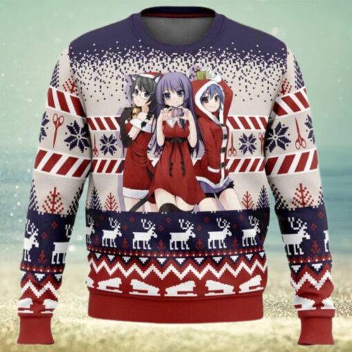 Santa Hitagi Tsubasa And Suruga Bakemonogatari Ugly Christmas Sweater