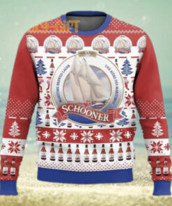 Schooner Beer Ugly Christmas Sweater – Fun Holiday Beer Lover Sweater