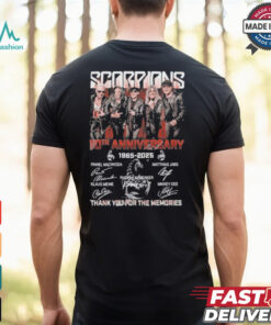 Scorpions Coming 60th Anniversary 1965 2025 Thank You For The Memories Signatures Shirt