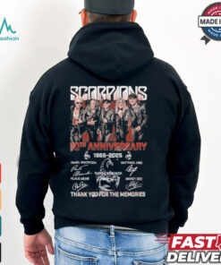 Scorpions Coming 60th Anniversary 1965 2025 Thank You For The Memories Signatures Shirt