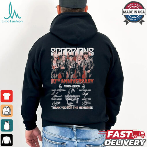 Scorpions Coming 60th Anniversary 1965 2025 Thank You For The Memories Signatures Shirt