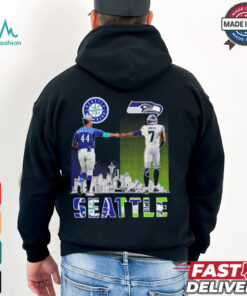 Seattle Mariners Julio Rodriguez x Seattle Seahawks Geno Smith skyline shirt