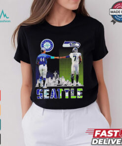Seattle Mariners Julio Rodriguez x Seattle Seahawks Geno Smith skyline shirt