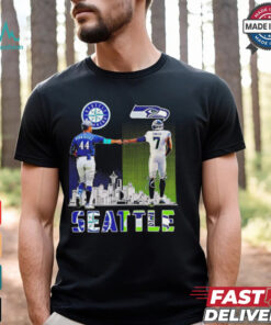 Seattle Mariners Julio Rodriguez x Seattle Seahawks Geno Smith skyline shirt