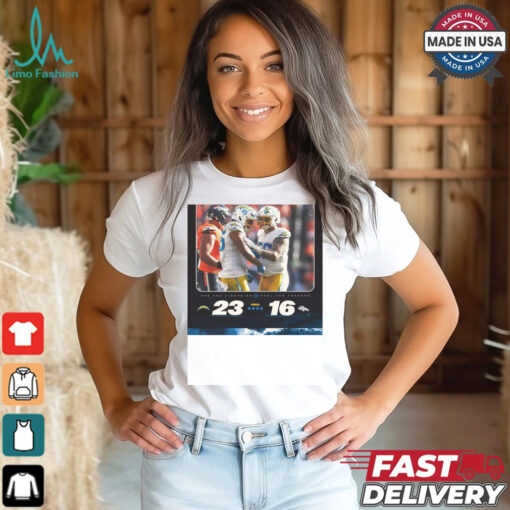 See The Lightning Feell The Thunder Los Angeles Chargers 23 16 Denver Broncos Final Score NFL t shirt