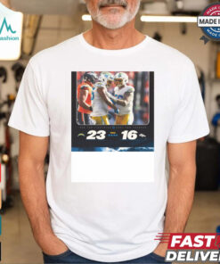 See The Lightning Feell The Thunder Los Angeles Chargers 23 16 Denver Broncos Final Score NFL t shirt