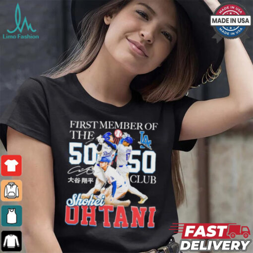 Shohei Ohtani First Member Of The 50 Hr 50 Sb Club Shirt