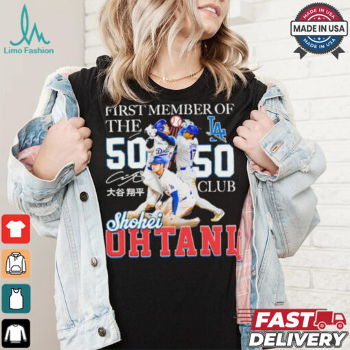 Shohei Ohtani First Member Of The 50 Hr 50 Sb Club Shirt
