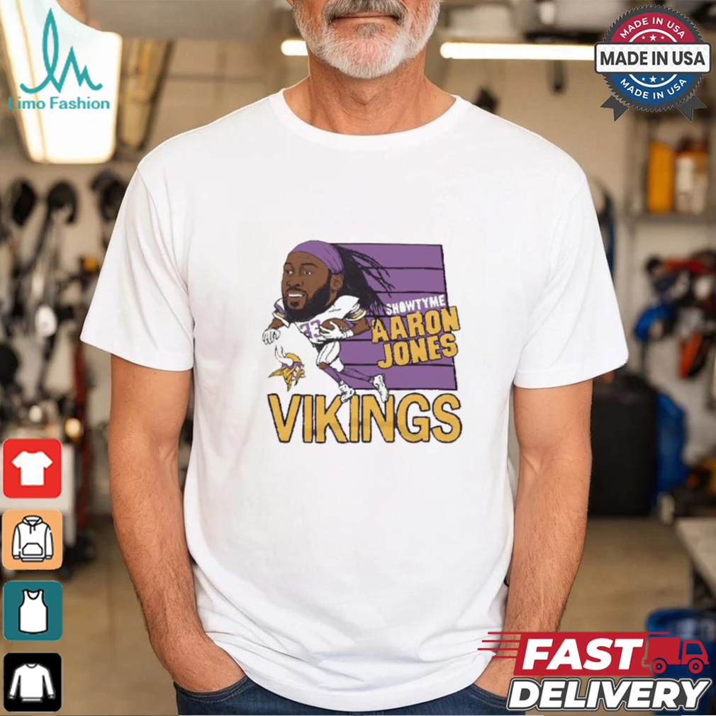Showtyme Aaron Jones Minnesota Vikings caricature shirt Showtyme Aaron Jones Minnesota Vikings caricature shirt