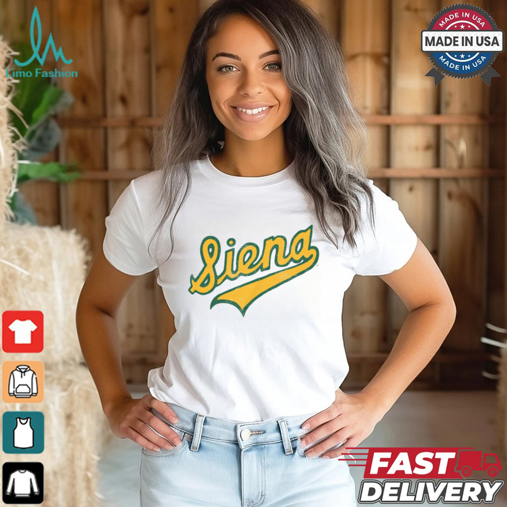 Siena Vintage Baseball Script Shirt Siena Vintage Baseball Script Shirt