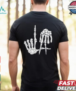 Skeleton Bone Hands Los Angeles Dodgers baseball MLB Halloween shirt