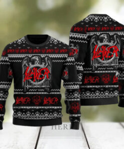 Slayer Band Eagle Logo Signature Christmas Ugly Sweater