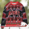 Slayer Band Sleigher Rock And Roll Santa Claus Christmas Party Knitted Ugly Christmas Sweater