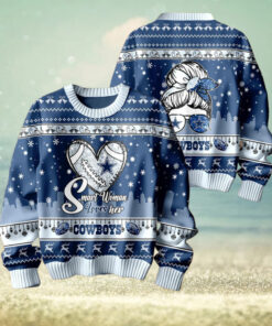 Smart Woman Loves Her Dallas Cowboys Christmas Holiday Sweater1