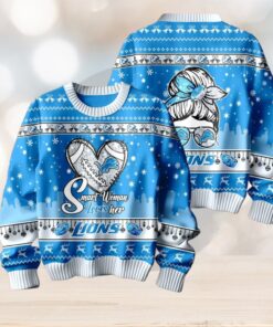 Smart Woman Loves Her Detroit Lions Christmas Holiday Sweater1