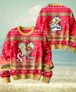 Smart Woman Loves Her San Francisco 49ers Christmas Holiday Sweater1