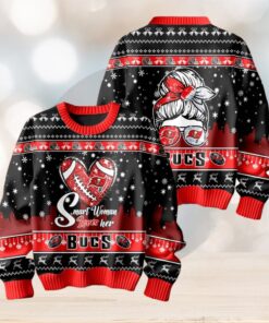 Smart Woman Loves Her Tampa Bay Buccaneers Christmas Holiday Sweater1