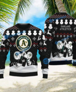 Snoopy Winter Wonderland Oakland Athletics Ugly Christmas Sweater