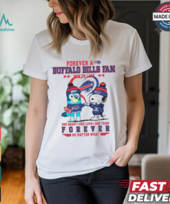 Snoopy and Bluey forever a Buffalo Bills fan win or lose shirt