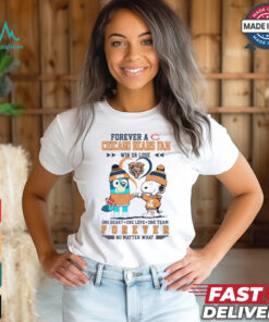 Snoopy and Bluey forever a Chicago Bears fan win or lose shirt