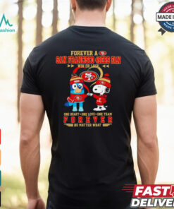 Snoopy and Bluey forever a San Francisco 49ers fan win or lose shirt