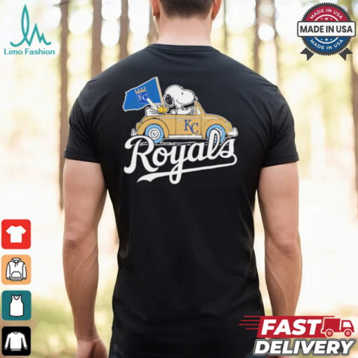 Snoopy driving car let’s go Kansas City Royals MLB Playoff shirt