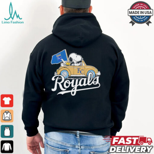 Snoopy driving car let’s go Kansas City Royals MLB Playoff shirt