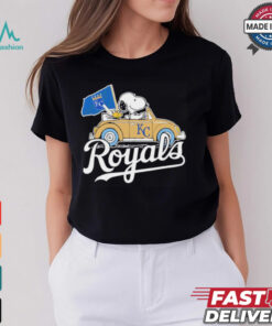 Snoopy driving car let’s go Kansas City Royals MLB Playoff shirt