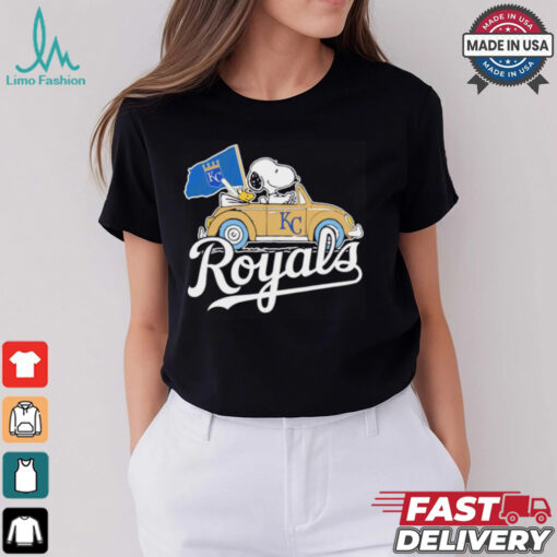 Snoopy driving car let’s go Kansas City Royals MLB Playoff shirt