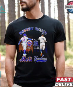 Subway Series New York Mets Lindor and Yankees Juan skyline shirt