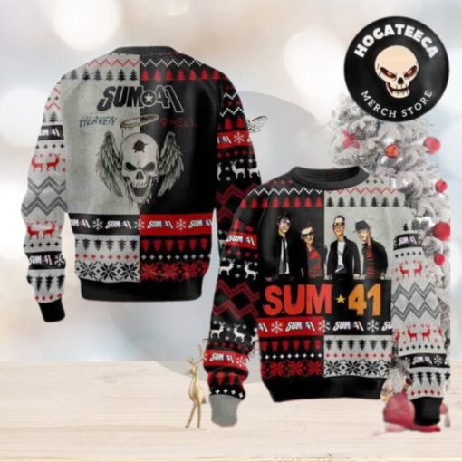 Sum 41 Heaven Hell Christmas Sweater Chirstmas Gifts 2024 Xmas For Family And Friends Ugly Sweater