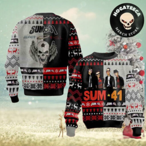 Sum 41 Heaven Hell Christmas Sweater Chirstmas Gifts 2024 Xmas For Family And Friends Ugly Sweater