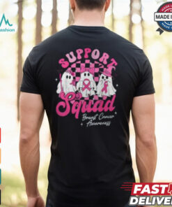 Support Squad Pink Ribbon Breast Cancer Awareness Shirt, Halloween Ghost Tee