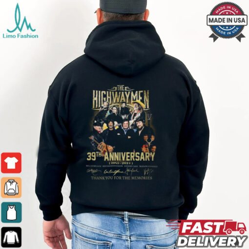 THE HIGHWAYMEN 39TH ANNIVERSARY thank you for the memories shirt