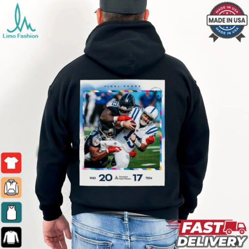 Tennessee Titans 17 20 Indianapolis Colts 2024 NFL Final Score Poster t shirt
