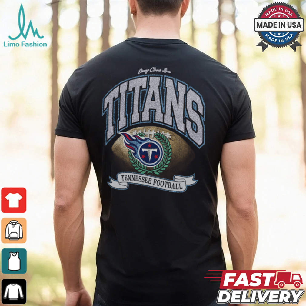 Tennessee Titans Stoney Clover Lane x '47 Black Glitter Rocker Retro Tubular T Shirt Tennessee Titans Stoney Clover Lane x '47 Black Glitter Rocker Retro Tubular T Shirt