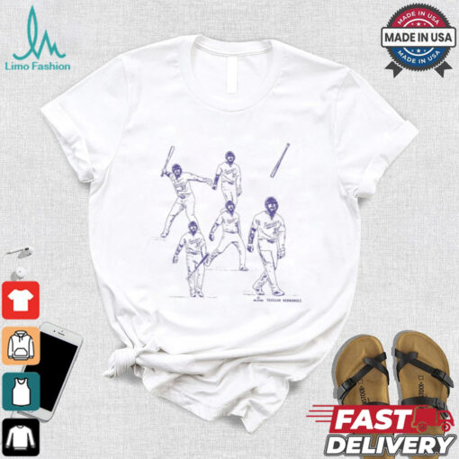 Teoscar Hernández Bat Flip Los Angeles Dodgers MLB Painting t shirt