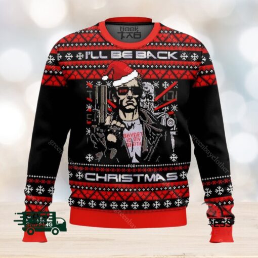 Terminator I’ll Be Back A Very Cyber Ugly Christmas Sweater