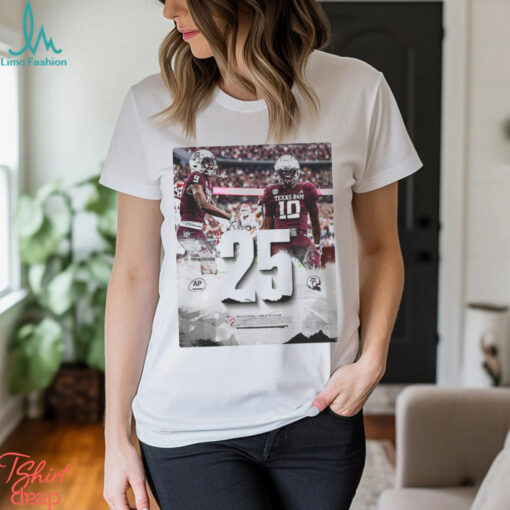 Texas A&M Football   Ranked 25th and Rising T Shirt
