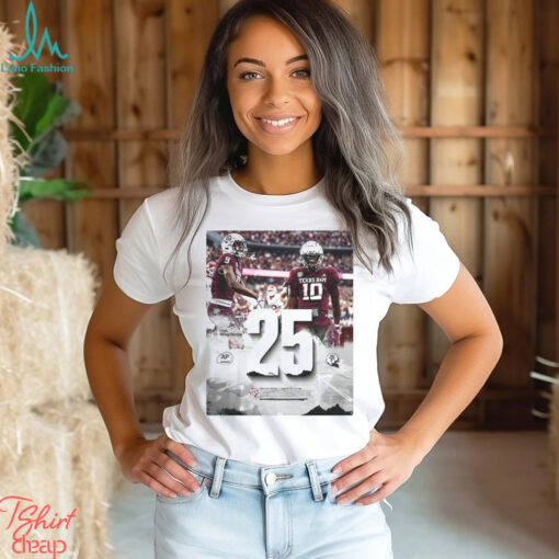 Texas A&M Football   Ranked 25th and Rising T Shirt