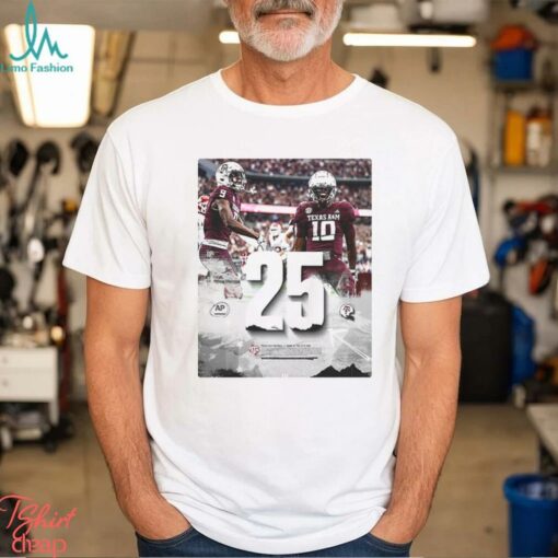 Texas A&M Football   Ranked 25th and Rising T Shirt