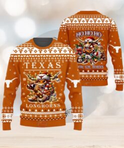 Texas Longhorns Hook Em Horns Christmas Sweater1