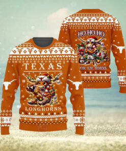 Texas Longhorns Hook Em Horns Christmas Sweater1