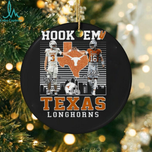 Texas Longhorns Jordan Whittington Arch Manning Hook ‘Em T Shirt