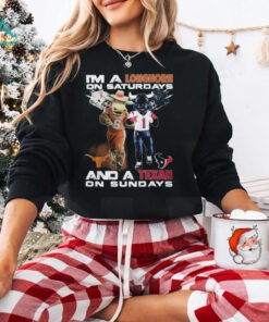 Texas Longhorns On Saturdays Houston Texans On Sundays Football Fan T Shirt