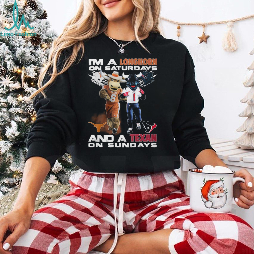 Texas Longhorns On Saturdays Houston Texans On Sundays Football Fan T Shirt Texas Longhorns On Saturdays Houston Texans On Sundays Football Fan T Shirt