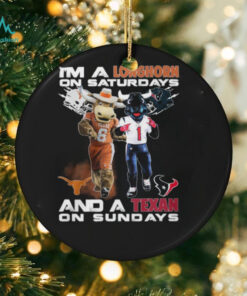 Texas Longhorns On Saturdays Houston Texans On Sundays Football Fan T Shirt