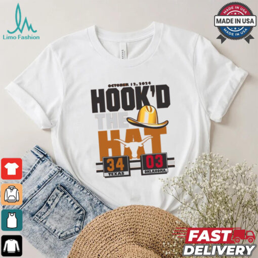 Texas Longhorns Red River Rivalry Hook’d The Hat 34 3 Score Shirt