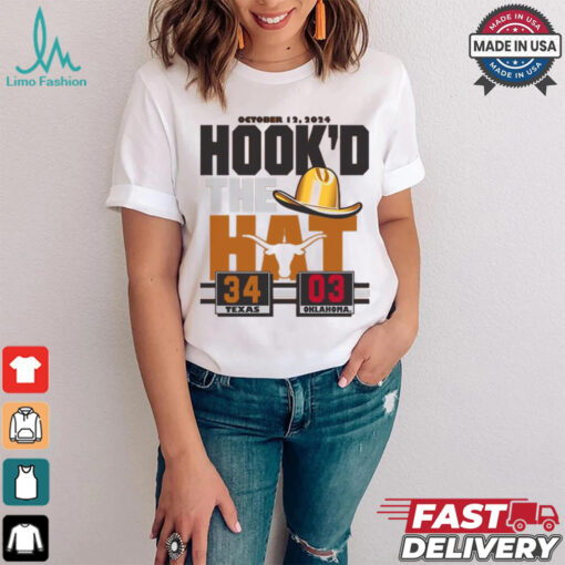 Texas Longhorns Red River Rivalry Hook’d The Hat 34 3 Score Shirt