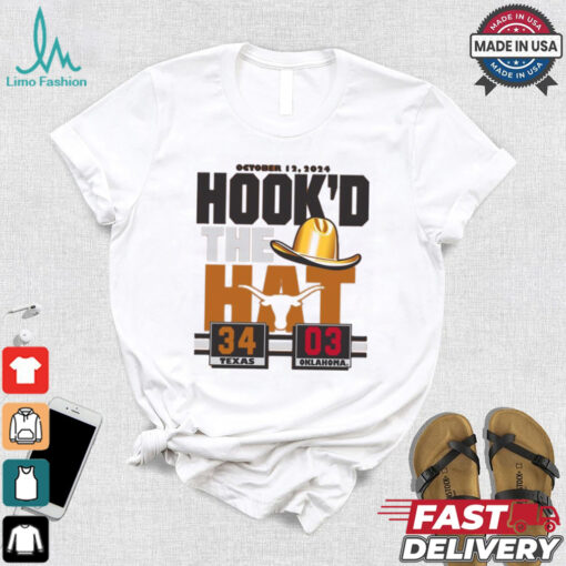 Texas Longhorns Red River Rivalry Hook’d The Hat 34 3 Score Shirt